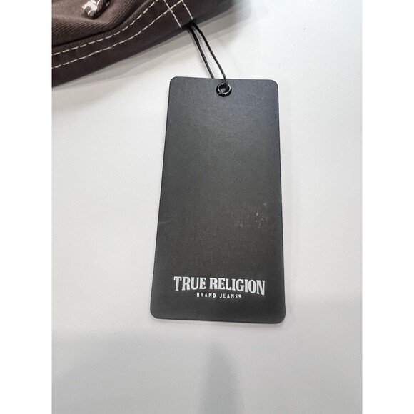 True Religion Jeans Men's Bracken Brown Baggy Cargo Pants Size 38 Y2K 2000‎ NWT - Picture 4 of 10